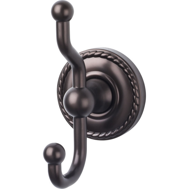 Edwardian Bath Wall Mounted Rope Hooks, Oiled Rubbed Bronze