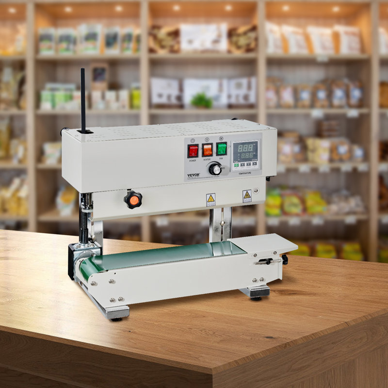 VEVOR Continuous Bag Band Sealing Machine Vertical Band Sealer Carbon Steel
