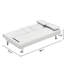 Lit blanc avec accoudoirs et deux supports, pieds en acier inoxydable, fabrication en bois massif, applicable à n'importe quelle scène, installation facile, capacité de poids de 600 lb, divers décors, assemblé, limite-511704144