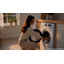 Machine à laver à chargement frontal de 2,5 pieds cubes, laveuse à linge complètement automatique avec 9 cycles de lavage, tambour en acier inoxydable, contrôle DEL, pour appartements, blanc-138766999