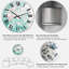 Vagues d'art vertes et roses - horloge murale moderne-1498994366