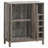 Weathered Acacia Wine Cabinet With 2 Doors