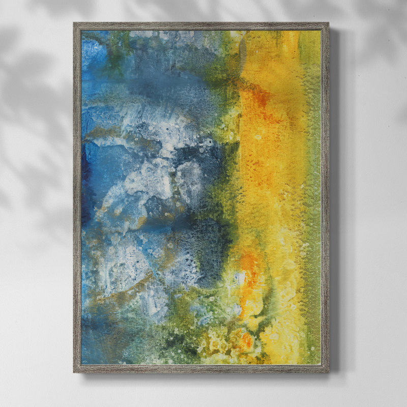 Aquatic Energy II, reproduction encadrée - bois massif, H 15 po x l 12 po