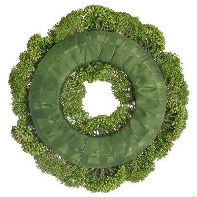 Couronne de 19 po Sedum / Skimmia