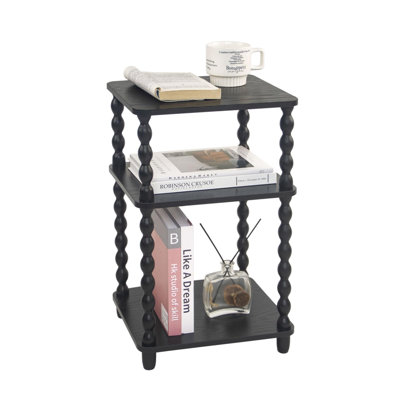 Table d'appoint, petite table de bout avec tablette de rangement, table de chevet moderne pour salon, chambre à coucher, bureau et petits espaces