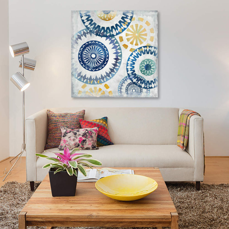 « blue ease i », impression sur toile, H 37 po x l 37 po x P 1,5 po