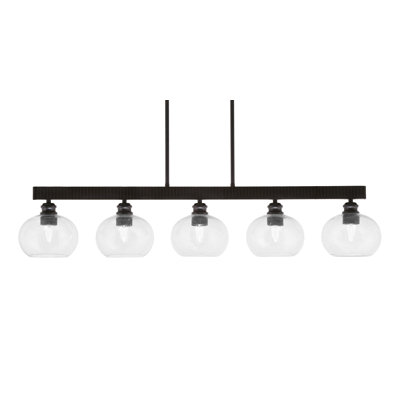 Edge 5 Light Bar Shown With 7" Clear Bubble Glass