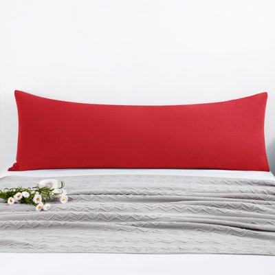 Egyptian-Quality Cotton Body Pillow Cover, 500 Thread Count Cotton Sateen Body Pillowcase with Envelope Closure, 20x54 Inches - NTBAY