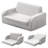 3-in-1 Convertible Kids Couch, Flip Open Lounger & Sofa Bed, Machine-Washable-1629340695