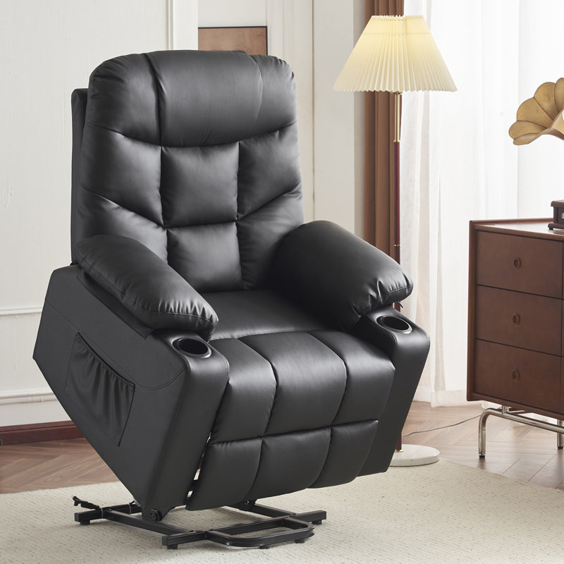 Fauteuil inclinable électrique en cuir PU 39,4 po Lisandru