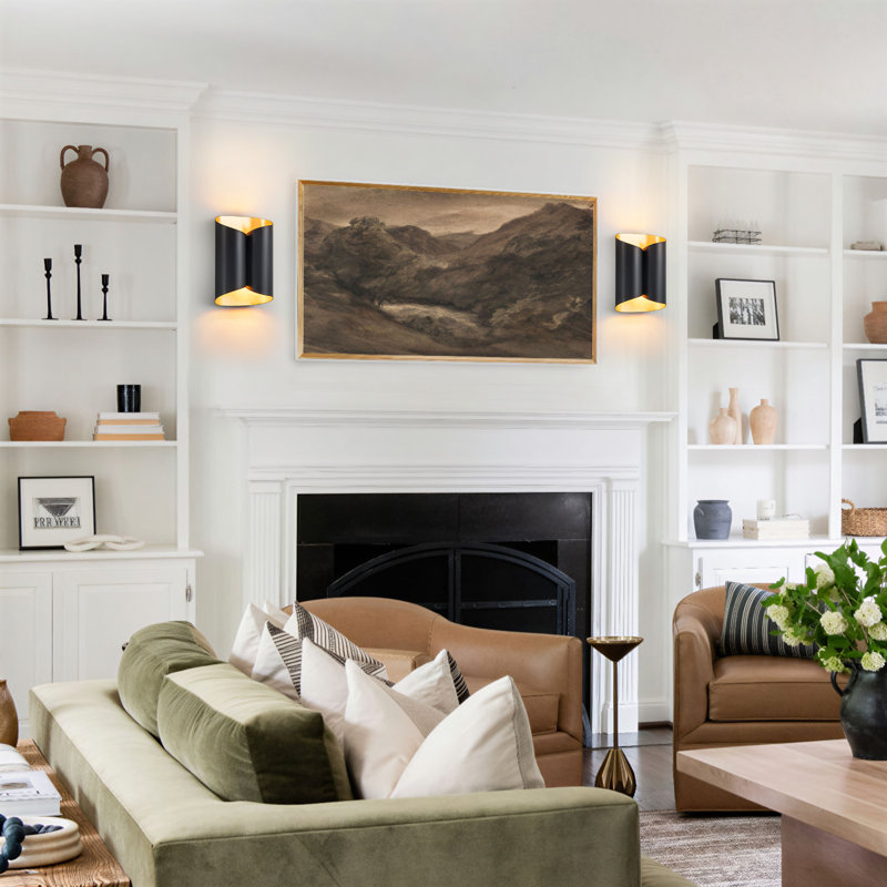 Dimmable Curl Up/Down Metal Flush Mounted Sconce