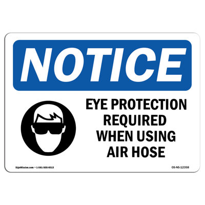 Notice - Eye Protection Required Sign