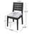 Outdoor Armless Chair In Grey Color - Constructed With Wood And Padding 2pcs Dining Furniture, & Padding, Slat Back Seat, Patio Chair, 400 Lbs Weight Load