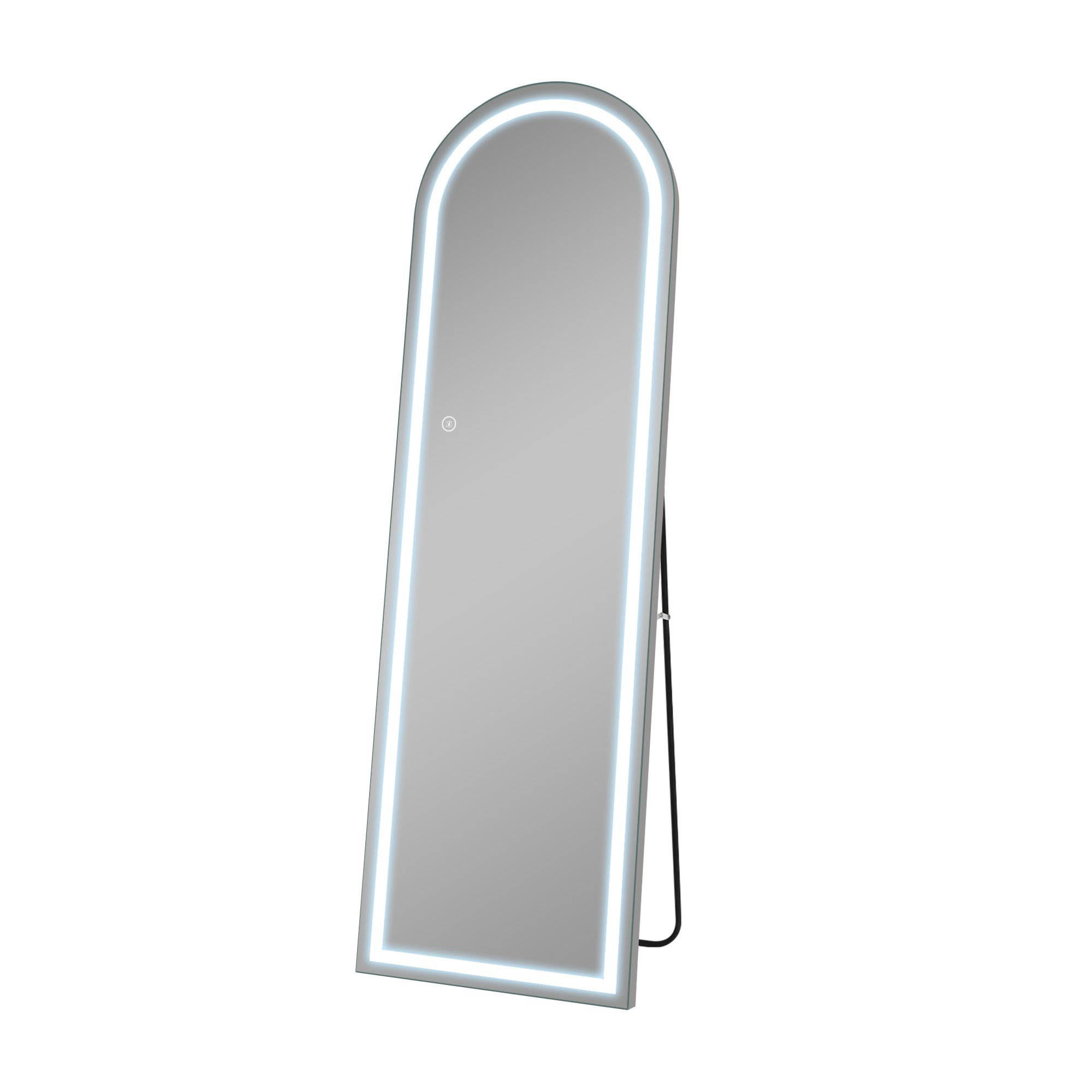 Ivy Bronx Arch LED Wall Mirror Full Length Mirror with Stand with 3