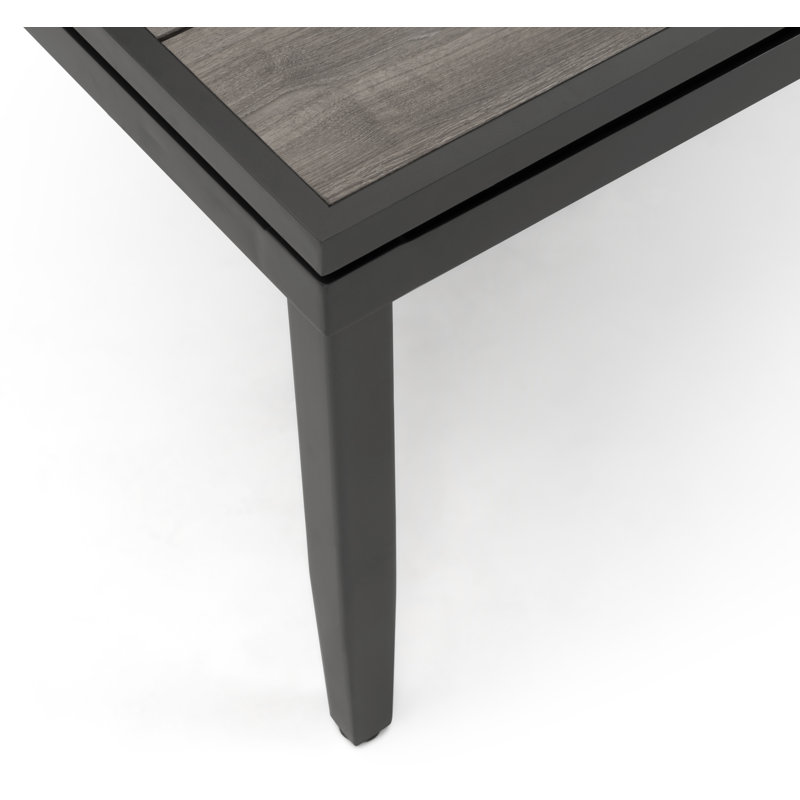 Outdoor Contemporary 42X85 Dining Table - Gray