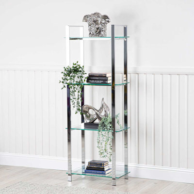 Godric 60cm W Stainless Steel Etagere Bookcase