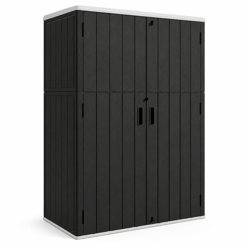 Armoire de rangement extérieure verticale résistante aux intempéries de 426 gallons avec panneaux multiparois