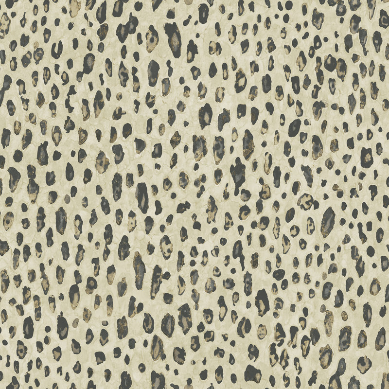 Orella Natural Fx 2 Leopard Design Wallpaper Roll, Cream