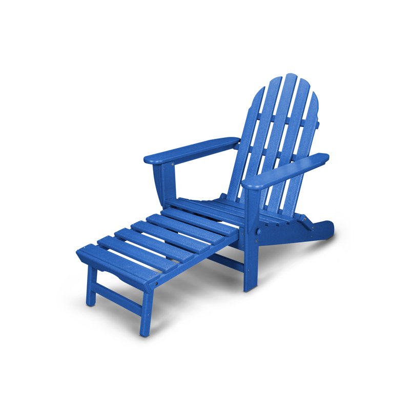 Chaise Adirondack d'extérieur en PEHD Classics, Bleu pacifique