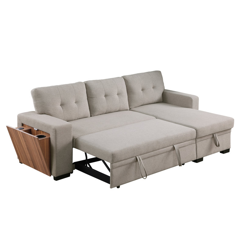 3 - Piece Upholstered Sectional, Light Gray