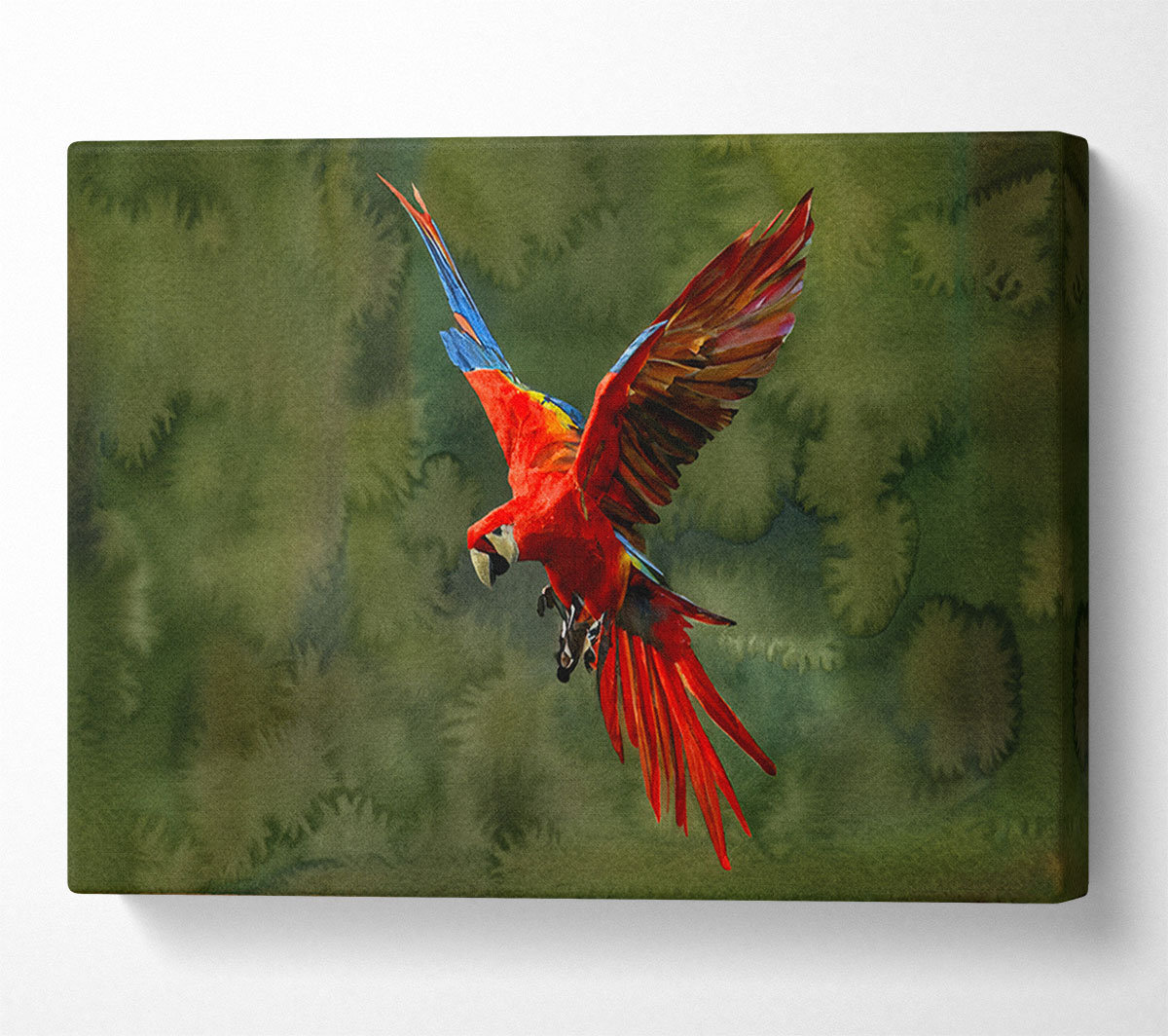 17 Stories Red Mccaw In Flight Canvas Watercolour | Wayfair.co.uk