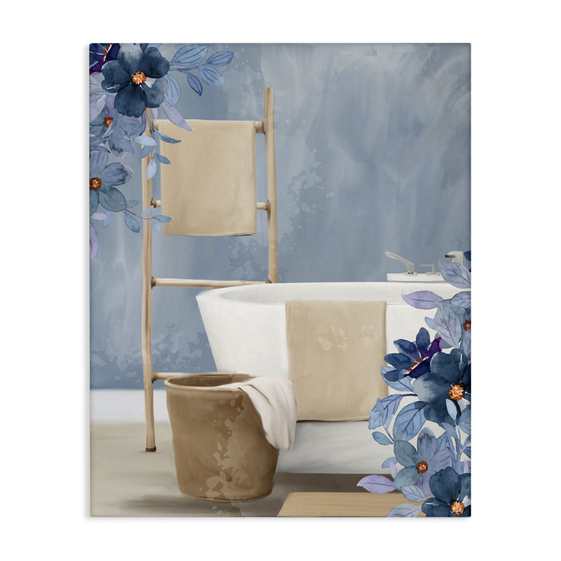 «Bathroom Blues», toile par Kim Allen, H 30 po x l 24 po