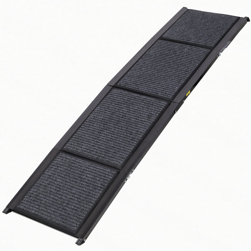 Rampe pliante pour chien pour voiture avec feutre antidérapant (extra long 70 pouces)