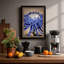 Moonlit Chrysanthemum Japandi 1 Piece Single Picture Frame Wall Art-136622580-136622583