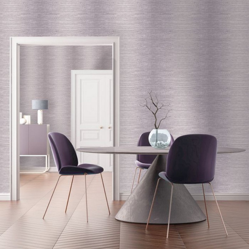 Azelle 10m x 53cm Matte Wallpaper Roll, Heather