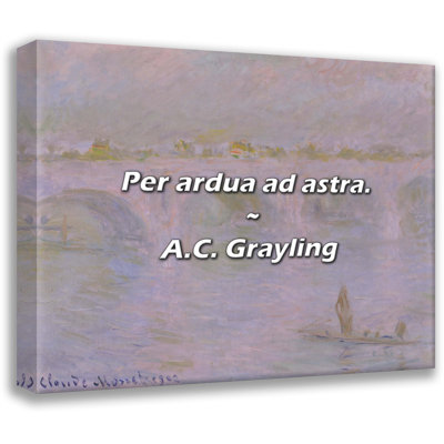 Artsy Quote "Per ardua ad astra." By A.C. Grayling Gallery Wrapped Canvas