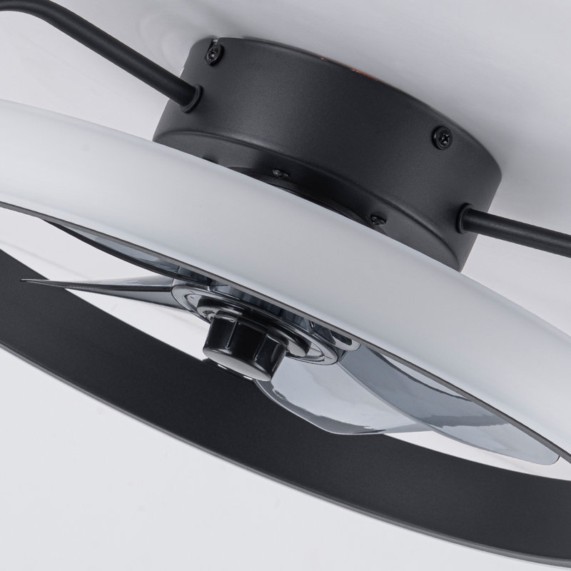 Ventilateur de plafond à DEL encastré moderne 16 "avec télécommande