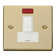 Polished Brass 13A Fused Connection Unit Switched With Neon