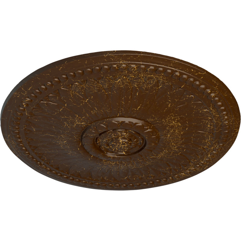 Médaillon de plafond 18 1/8 po x P 3/4 po Bailey (pour auvents de 4 po ou moins), Craquelure racinette