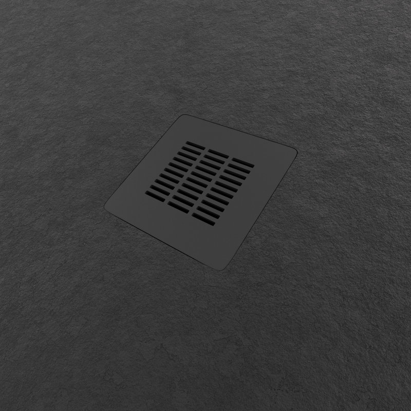 Base de douche Curbless Rex Ardoise 60 po x 36 po, Noir