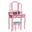Ensemble coiffeuse avec tabouret et miroir Damonni-2076166627