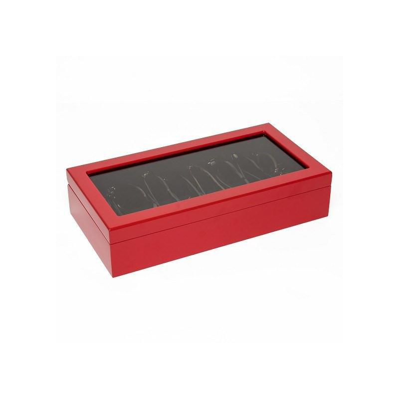 Grande boîte à accessoires de lunettes, rouge