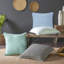 Housses de coussin décoratives en coton touffetées de couleur unie-118348104-118348096