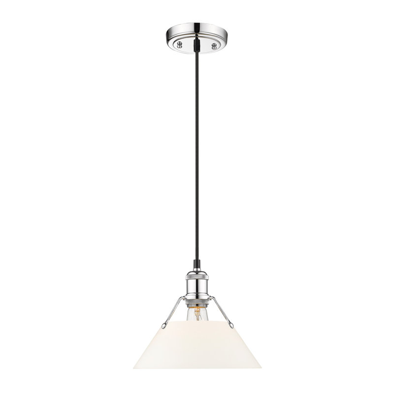 Weatherford 1 - Light Pendant, 130" H x 10" W x 10" D, Chrome, Opal Glass