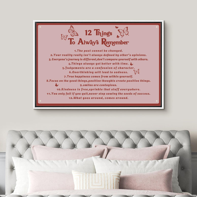 Art textuel, encadré sur toile, H 16 po x l 24 po x P 1,5 po, Blanc