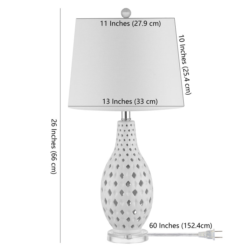 Lampe de table 25 po Adene, Blanc
