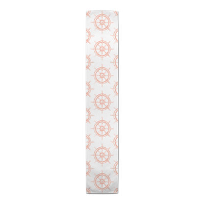 Boat Wheel Teal Table Runner