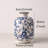 Hiltibrand Handmade Blue and White Porcelain Ceramic Table Vase