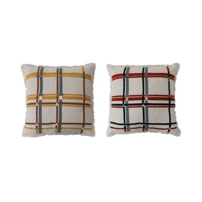 Square Cotton Pillow Cover & Insert -  Creative Co-Op, DF5771SET