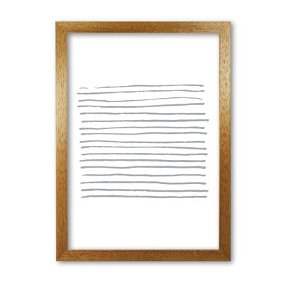 Grey Zebra Lines Abstract - Print