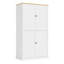 Grand garde-manger autoportant, grande armoire de rangement avec 2 tiroirs, armoire d'appoint-465995602