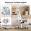 Chaise de bureau ergonomique, chaise de bureau à domicile avec appui-tête, chaise d'ordinateur à haut dossier avec accoudoirs et lombaire réglable-1695848986-1695848991