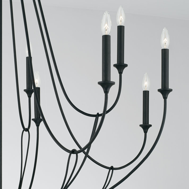 12 - Light Dimmable Tiered Chandelier