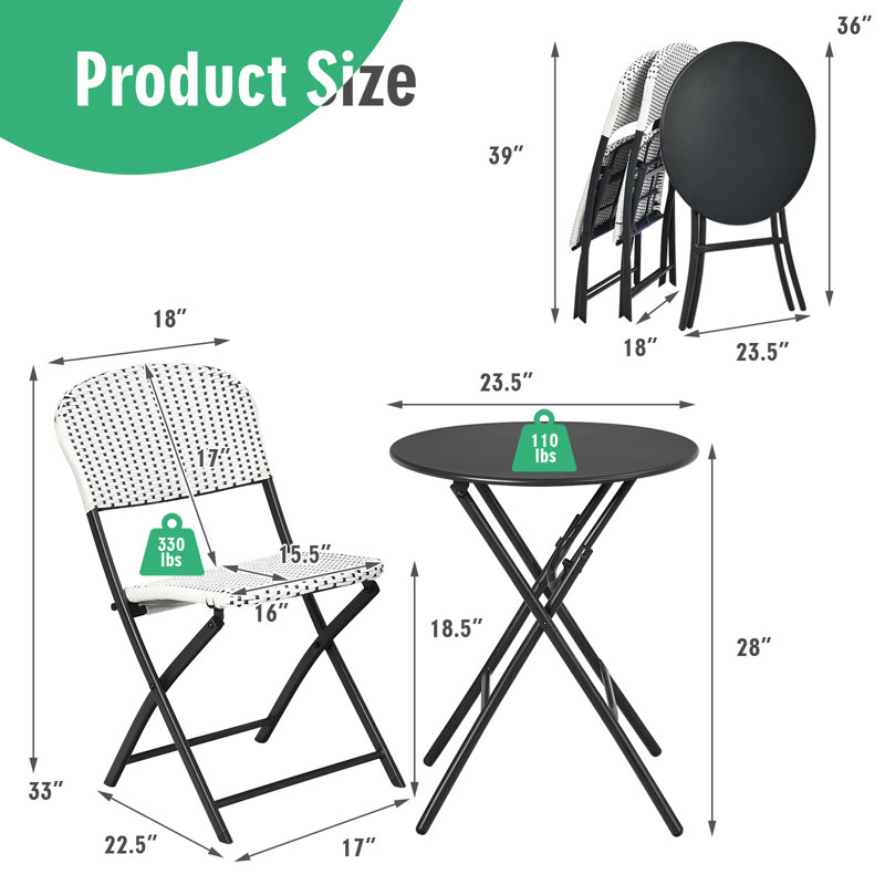 Koschwanez 2 - Person Patio Dining Set with Round Table