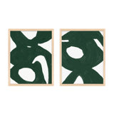Green Harmony Set Of 2 By Andrea Stokes - Framed Wall Art