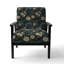 Chaise d'appoint florale Cobalt-6885384